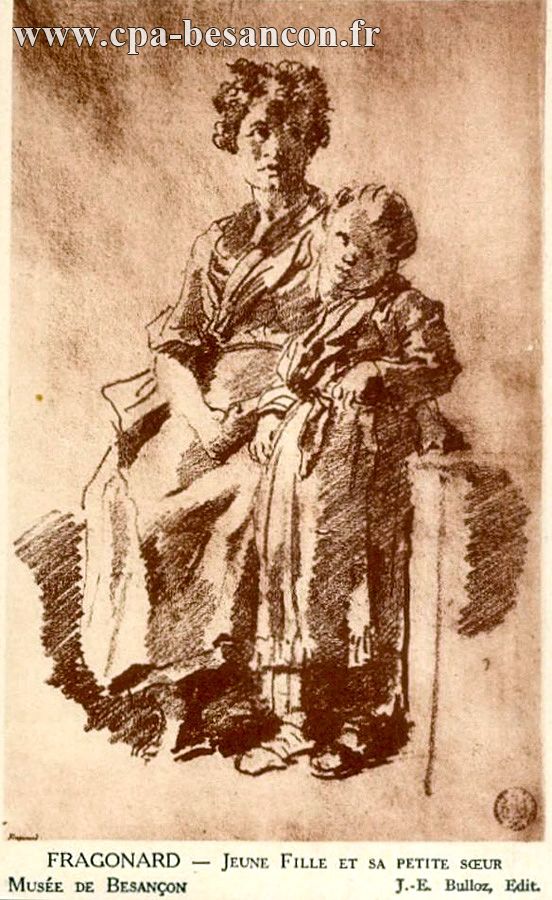 FRAGONARD - JEUNE FILLE ET SA PETITE SOEUR - MUSÉE de BESANÇON